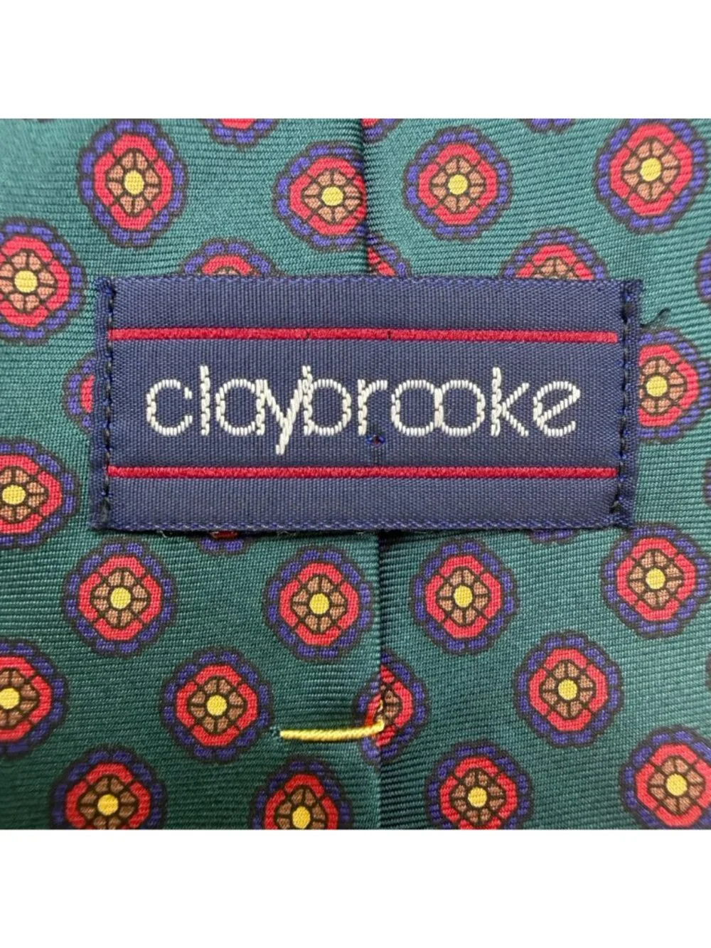 Claybrooke Mens Teal Multicolor Silk Patterned Tie
